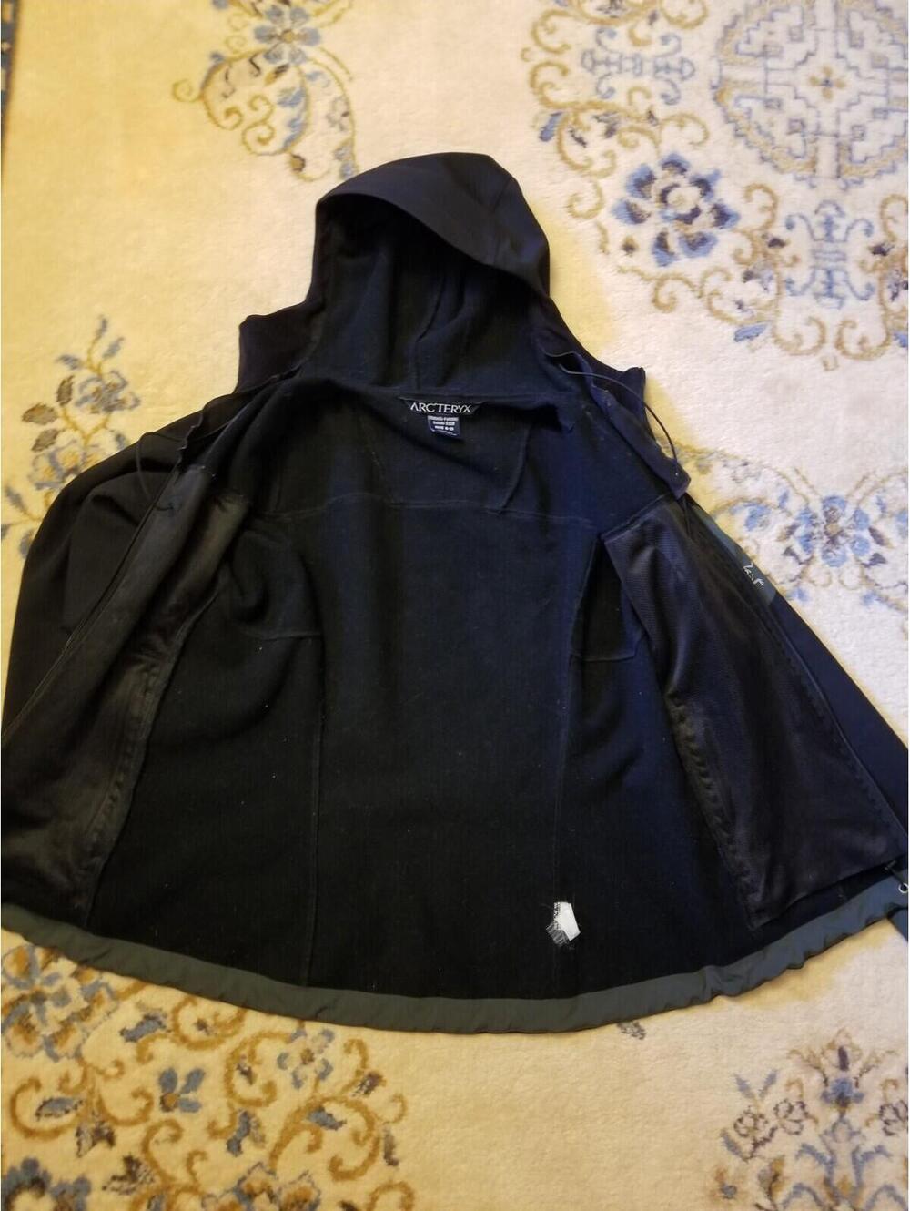 VTG Arc'teryx Women's 8-10 Medium Epsilon SV Jacket Hoody Black Full Zip M *Flaw - Picture 6 of 13